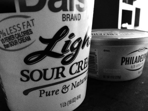 This picture is a result of me playing around with a new iPhone app.  Please disregard how ominous the sour cream looks.  I promise, the sour cream only brings love!  This got weird fast.